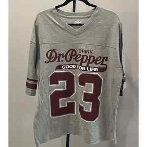 Dr. Pepper 23 Gray Football Jersey Shirt - Size M 0143